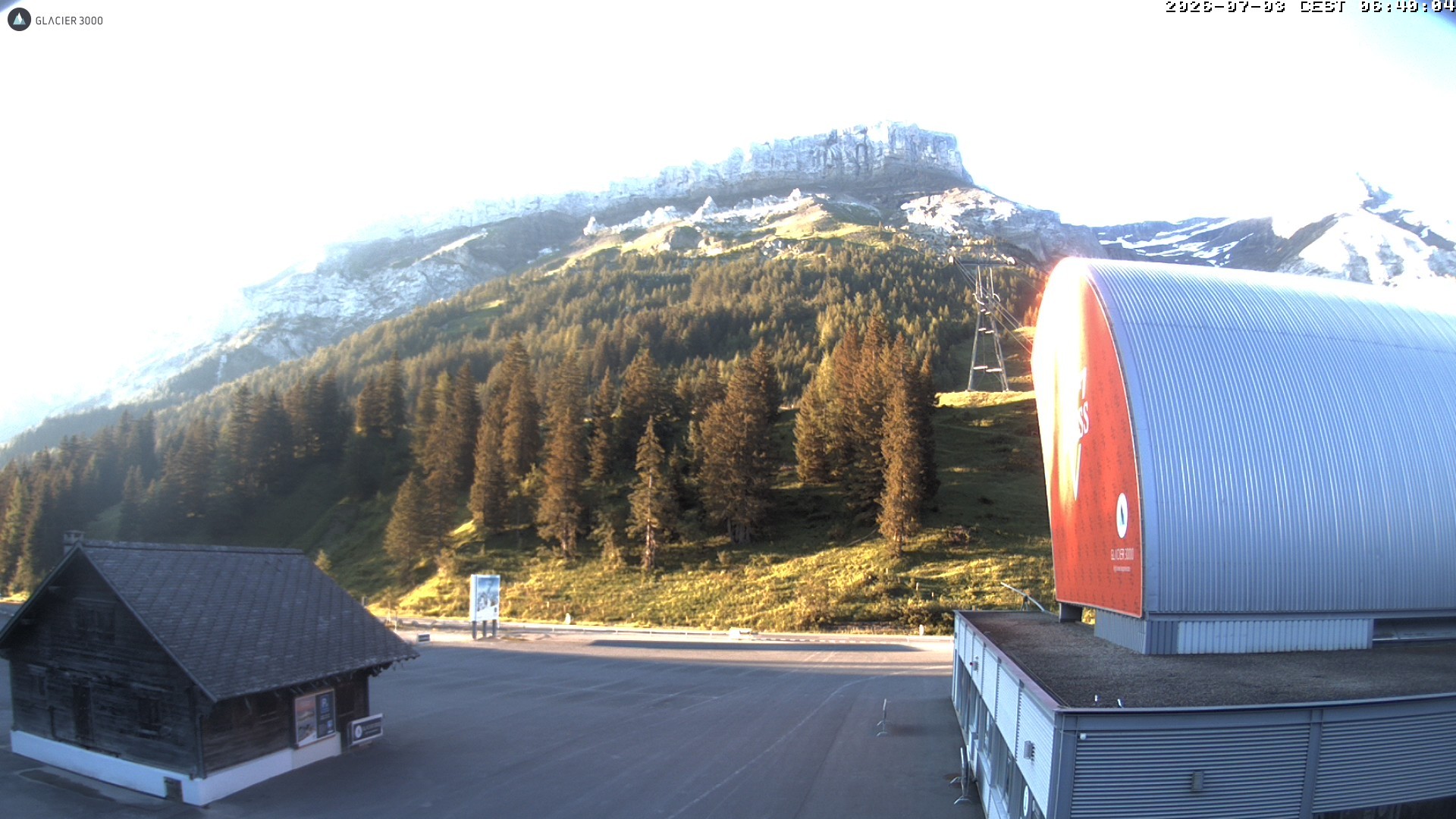 Archiv Foto Webcam Glacier 3000: Col du Pillon Talstation