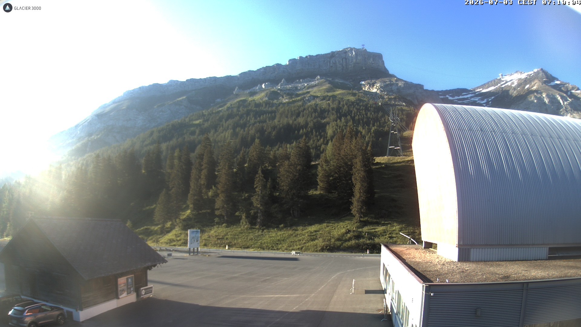 Archiv Foto Webcam Glacier 3000: Col du Pillon Talstation