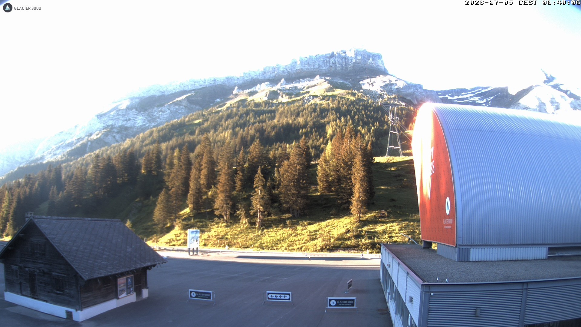 Archiv Foto Webcam Glacier 3000: Col du Pillon Talstation