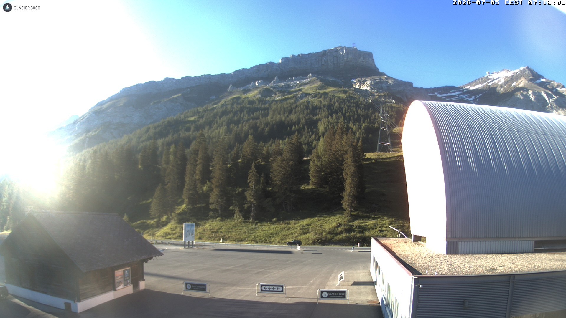 Archiv Foto Webcam Glacier 3000: Col du Pillon Talstation