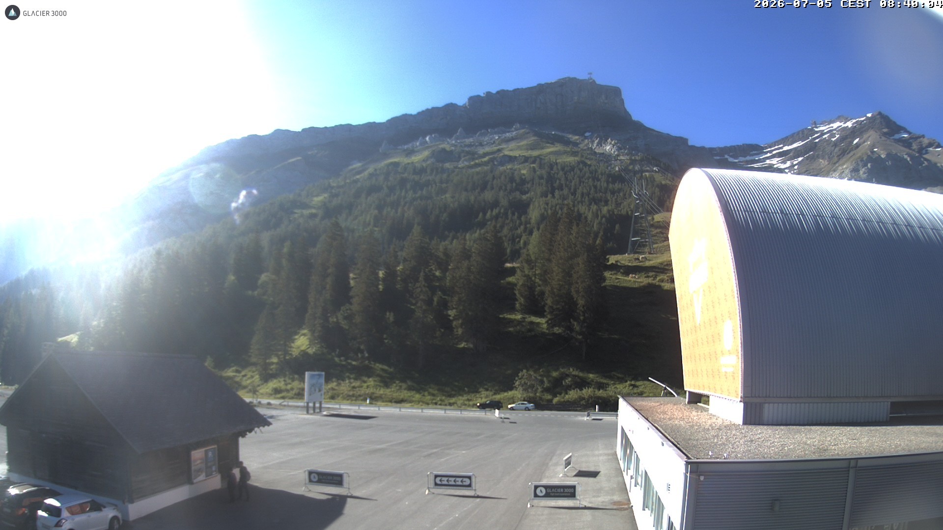 Archiv Foto Webcam Glacier 3000: Col du Pillon Talstation