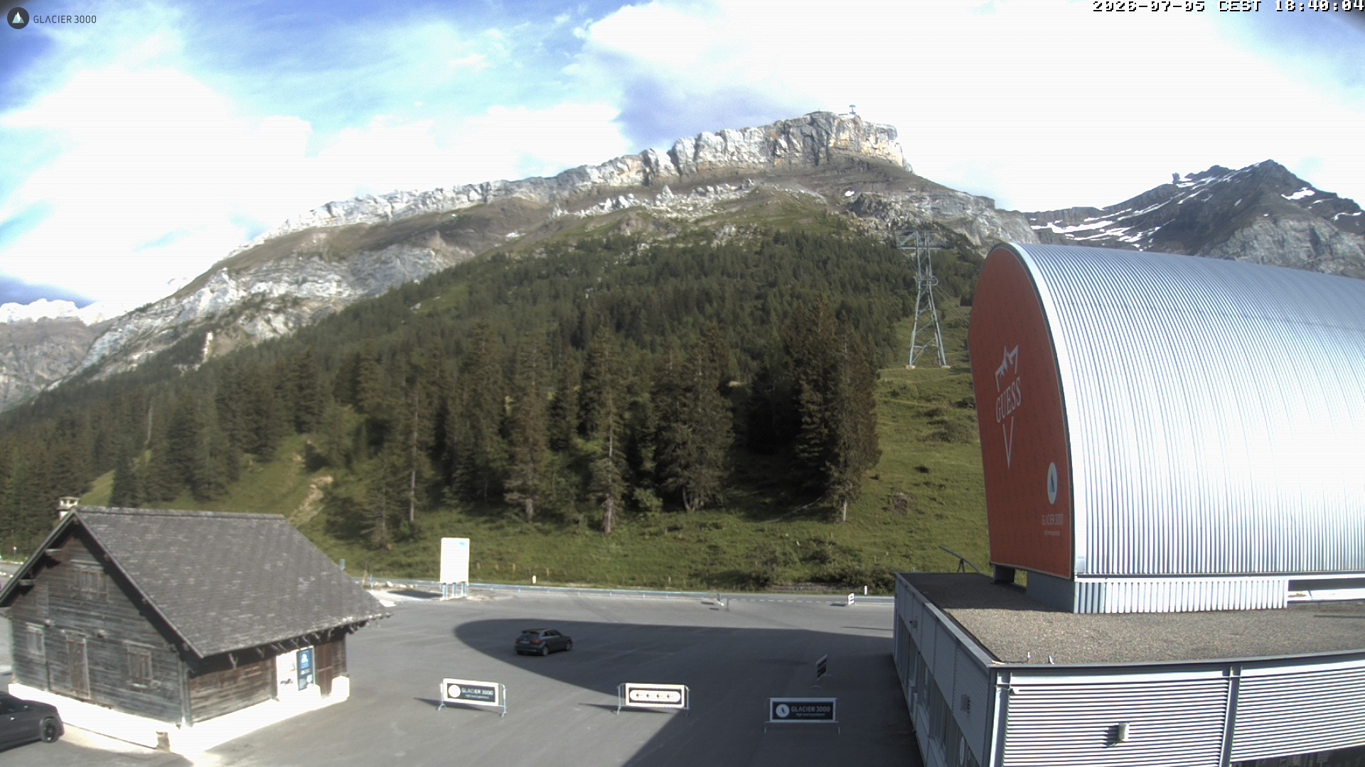 Archiv Foto Webcam Glacier 3000: Col du Pillon Talstation