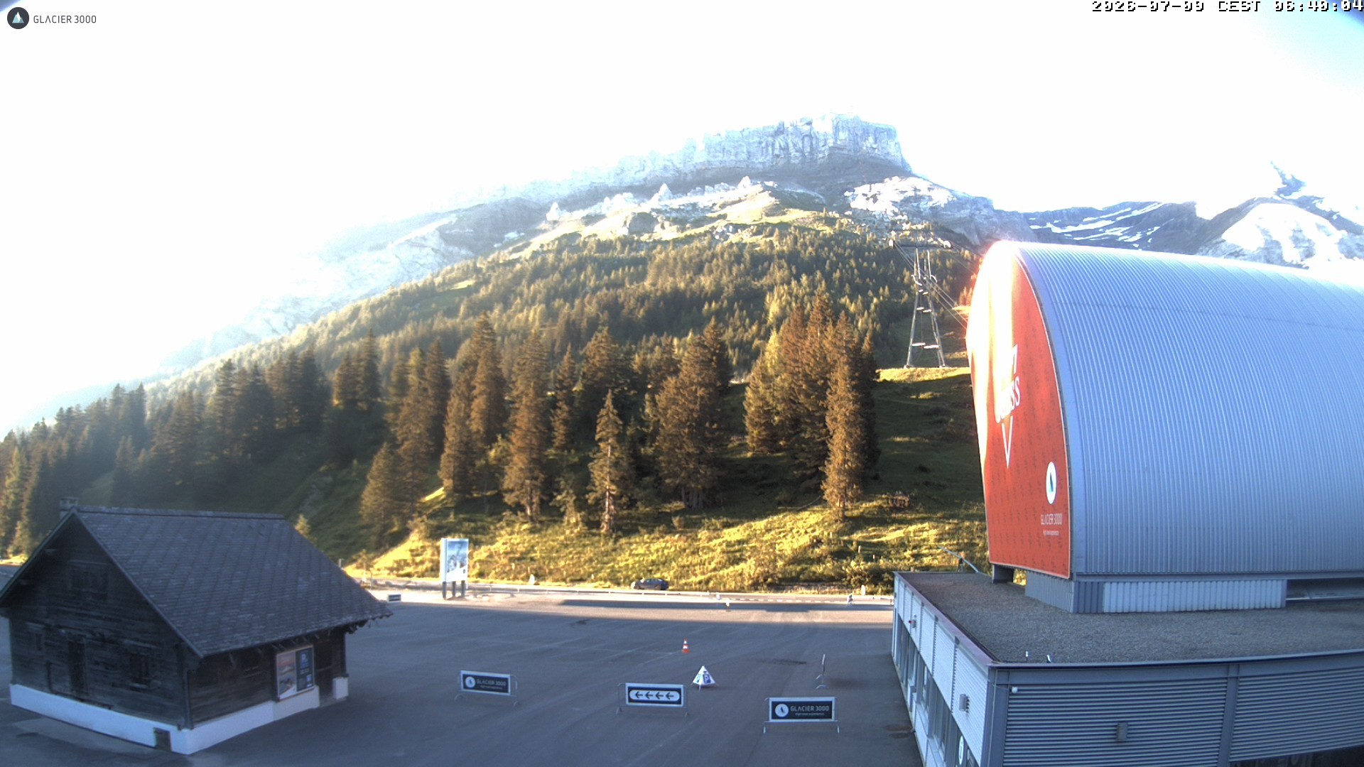 Archiv Foto Webcam Glacier 3000: Col du Pillon Talstation