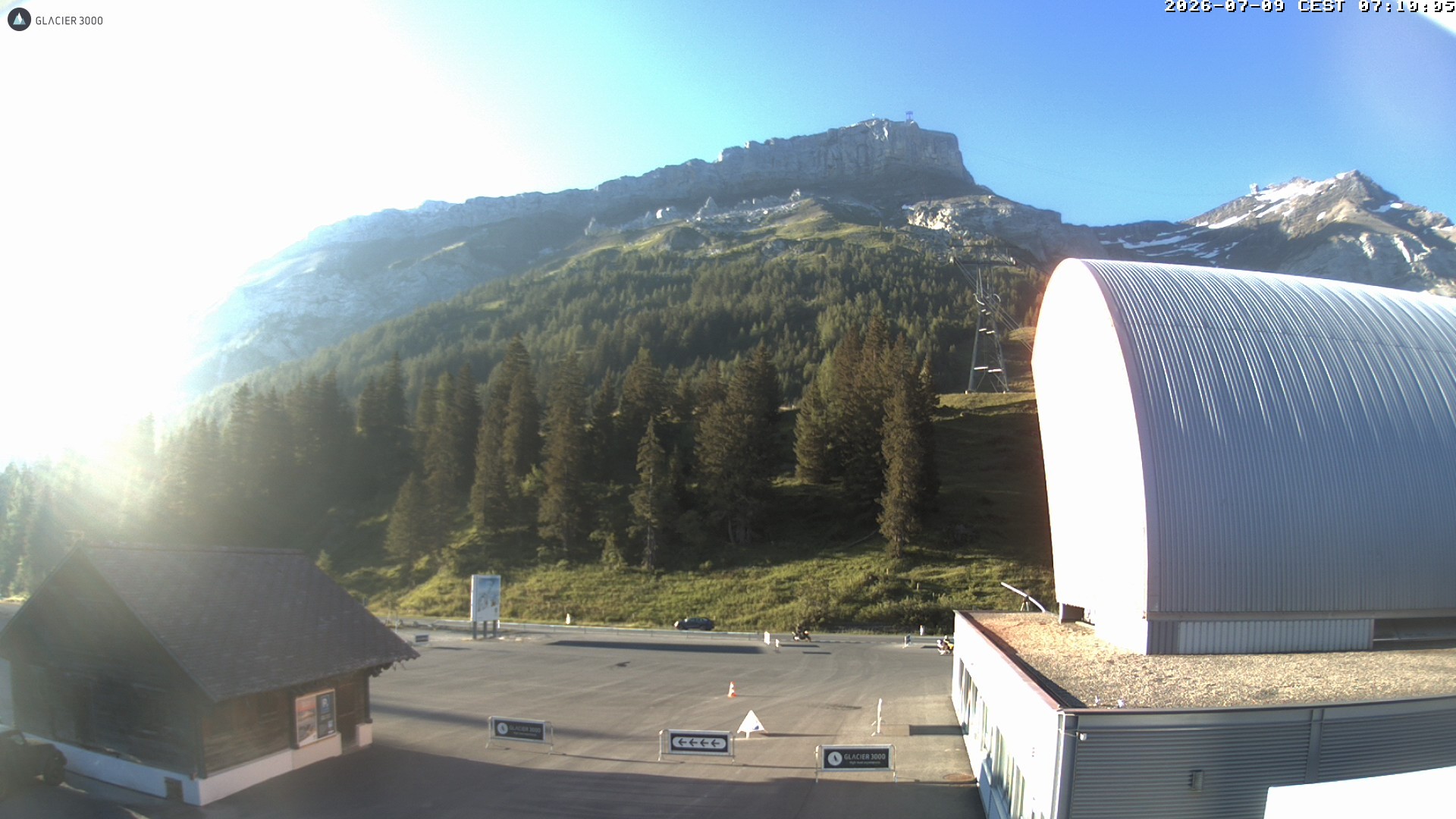 Archiv Foto Webcam Glacier 3000: Col du Pillon Talstation