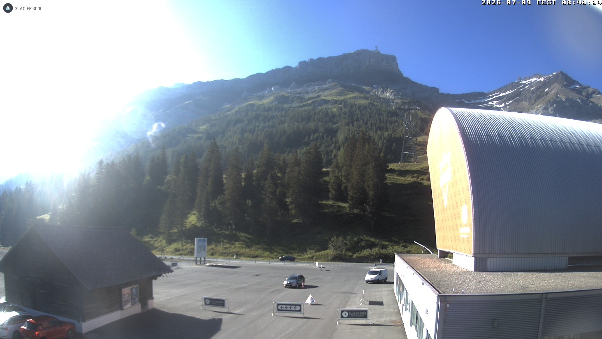 Archiv Foto Webcam Glacier 3000: Col du Pillon Talstation