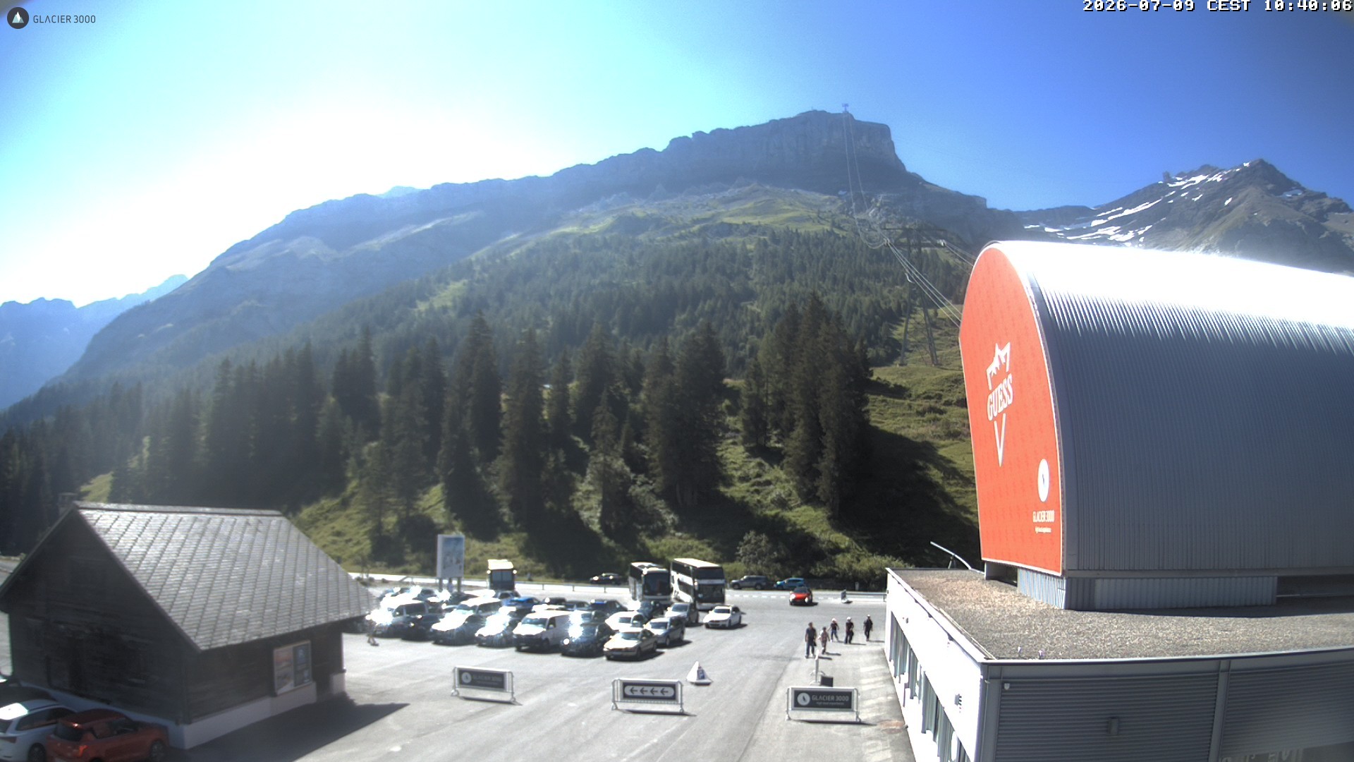 Archiv Foto Webcam Glacier 3000: Col du Pillon Talstation
