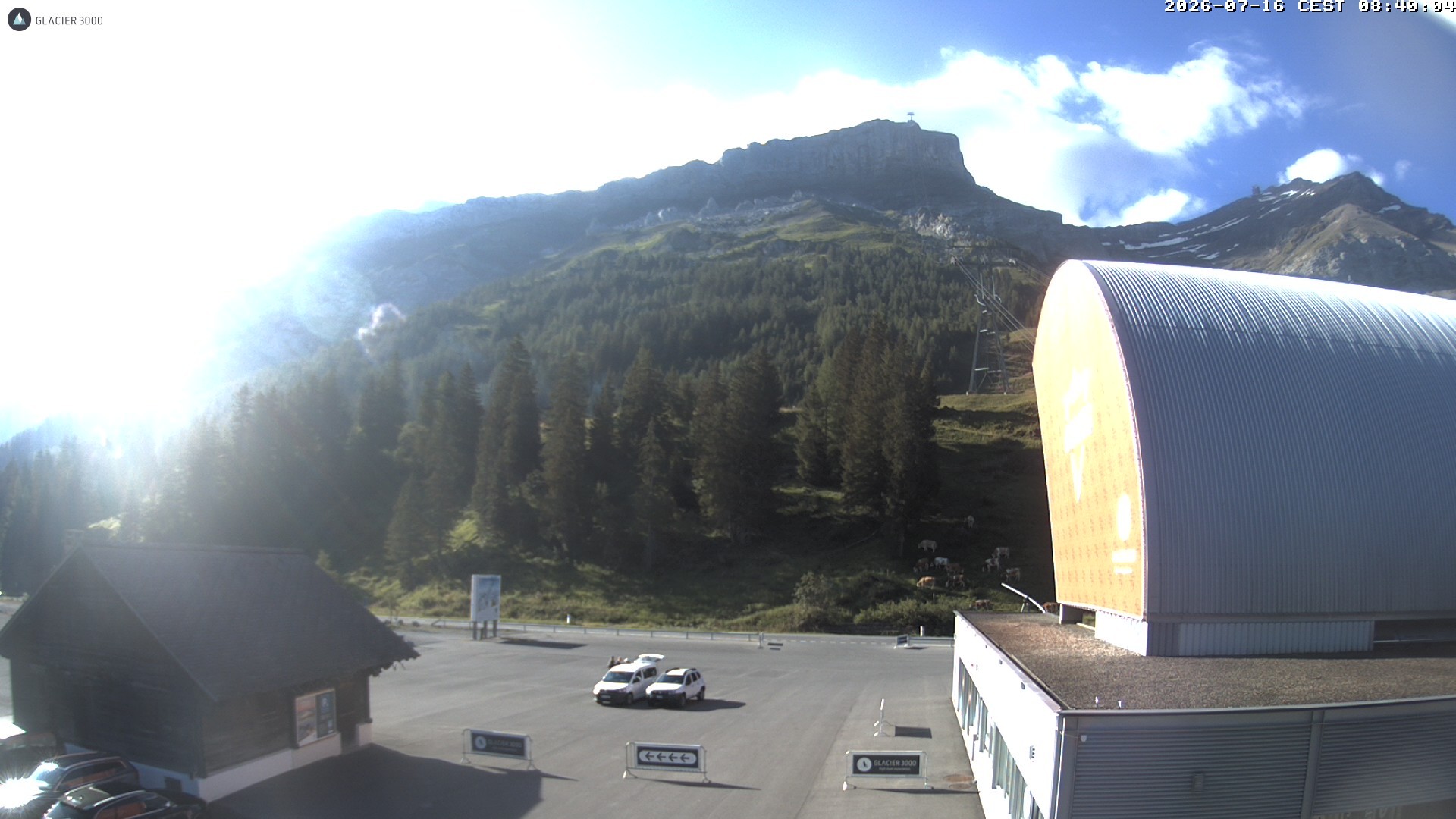 Archiv Foto Webcam Glacier 3000: Col du Pillon Talstation
