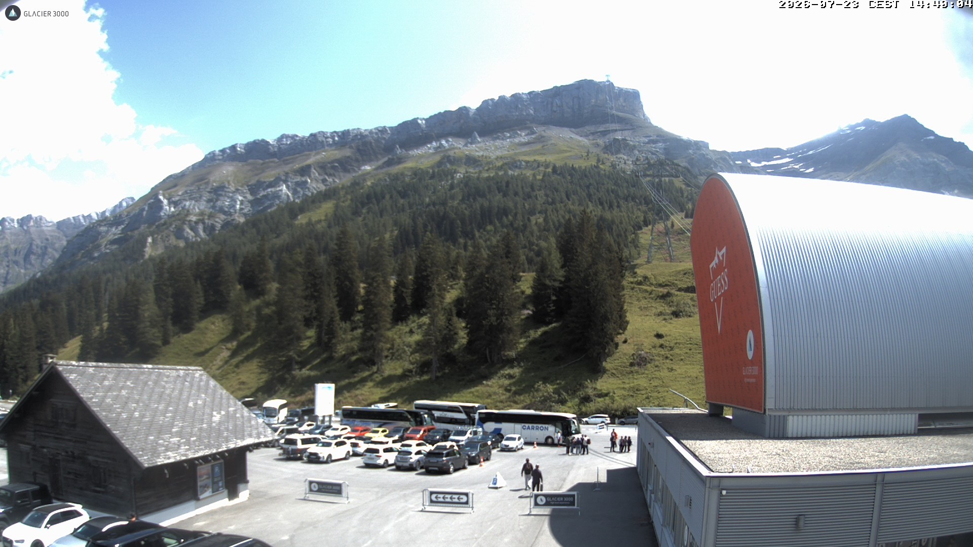 Archiv Foto Webcam Glacier 3000: Col du Pillon Talstation