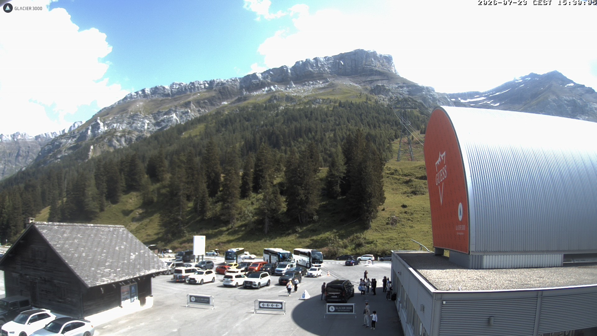 Archiv Foto Webcam Glacier 3000: Col du Pillon Talstation