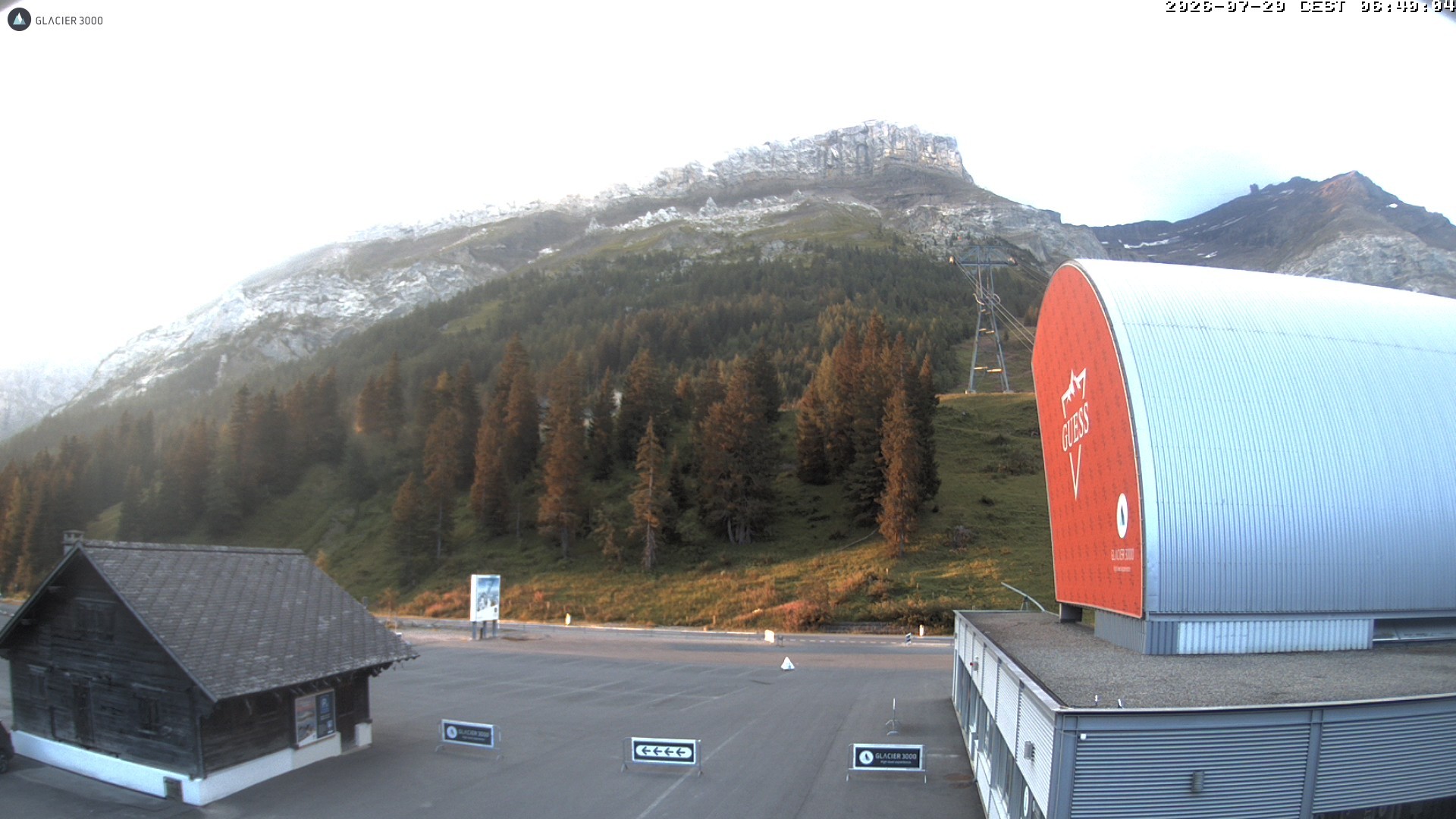 Archiv Foto Webcam Glacier 3000: Col du Pillon Talstation