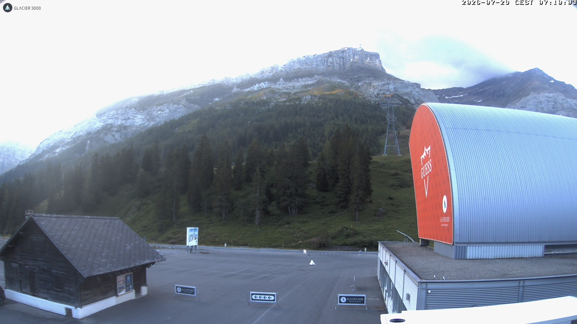 Archiv Foto Webcam Glacier 3000: Col du Pillon Talstation