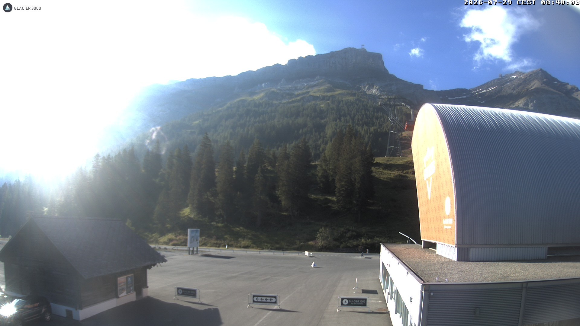 Archiv Foto Webcam Glacier 3000: Col du Pillon Talstation