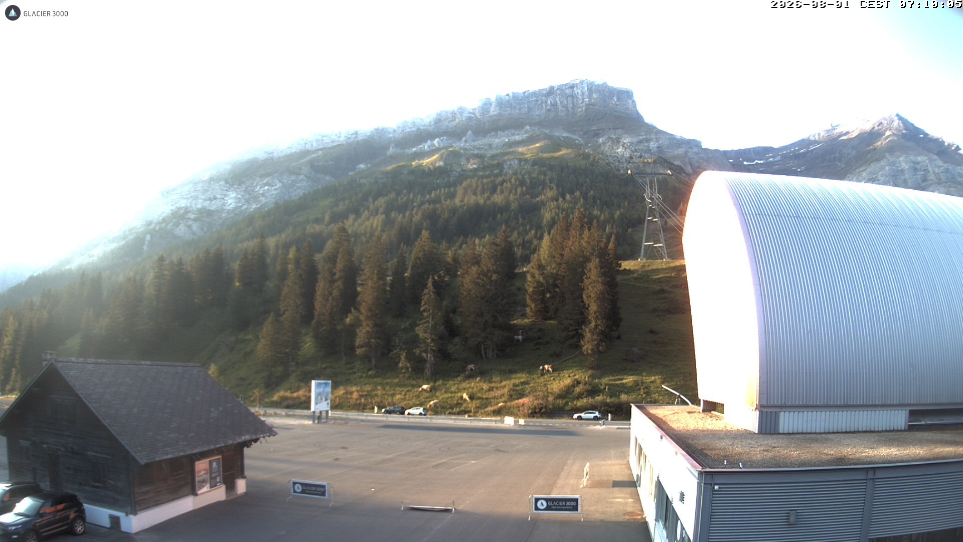 Archiv Foto Webcam Glacier 3000: Col du Pillon Talstation