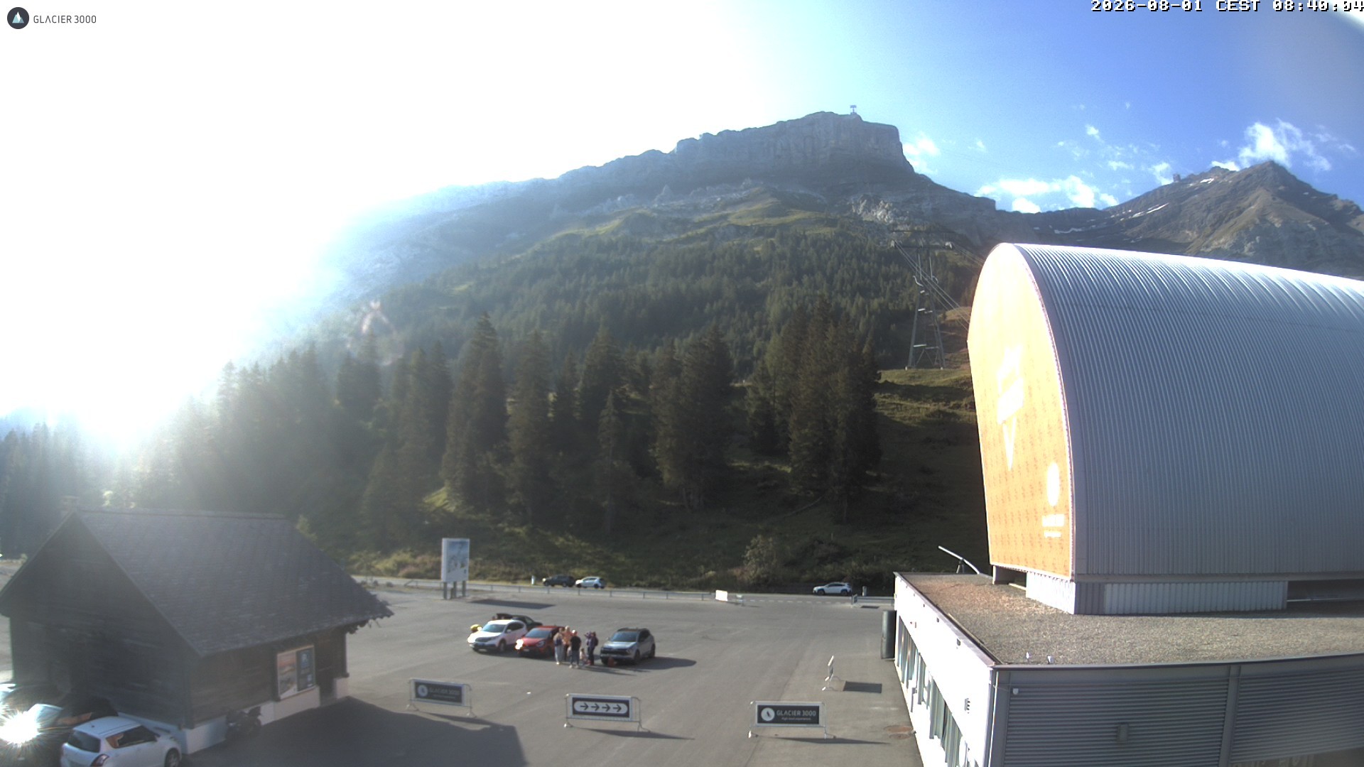 Archiv Foto Webcam Glacier 3000: Col du Pillon Talstation