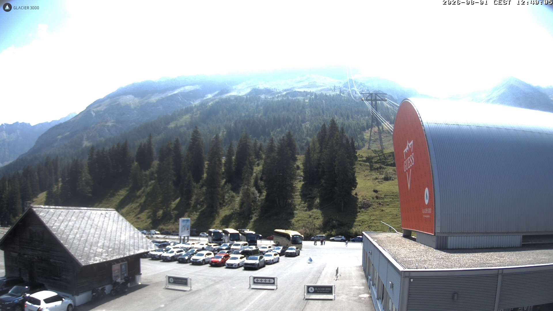 Archiv Foto Webcam Glacier 3000: Col du Pillon Talstation