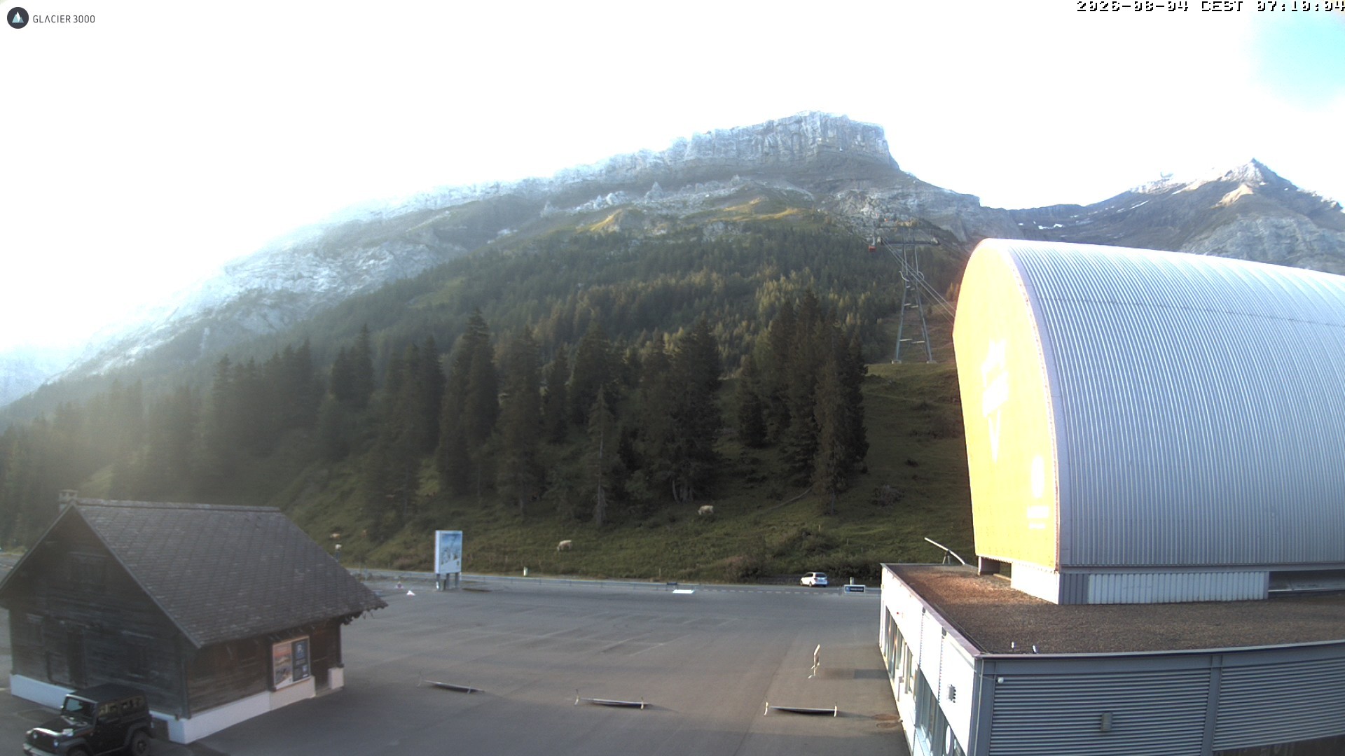 Archiv Foto Webcam Glacier 3000: Col du Pillon Talstation
