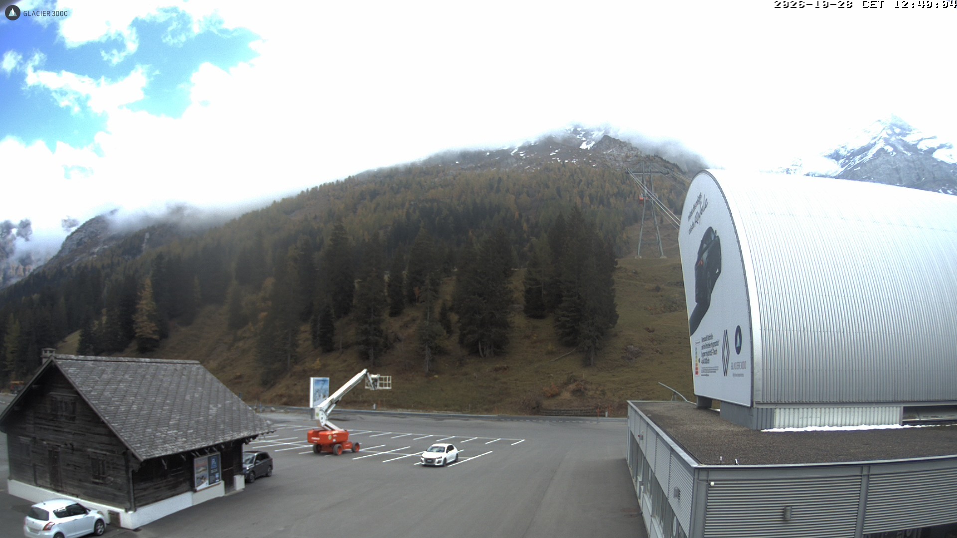 Archiv Foto Webcam Glacier 3000: Col du Pillon Talstation