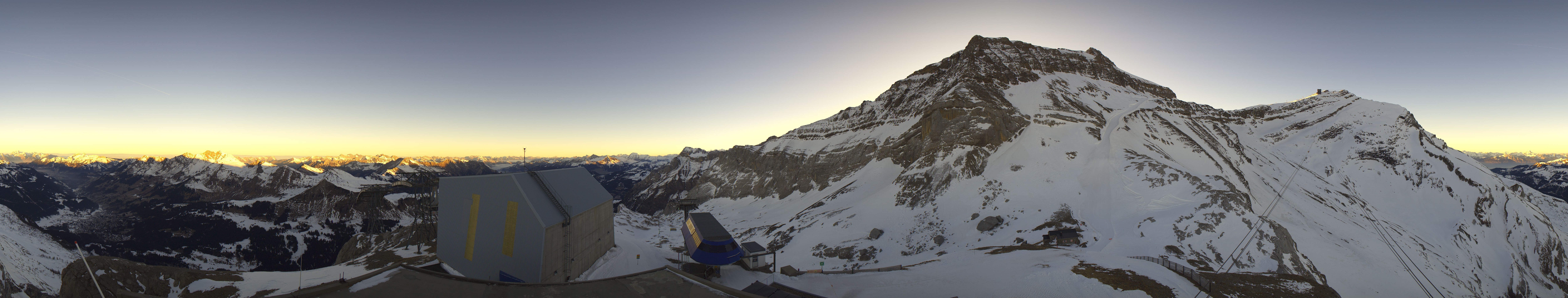 Archiv Foto Webcam Glacier 3000: Station Cabane