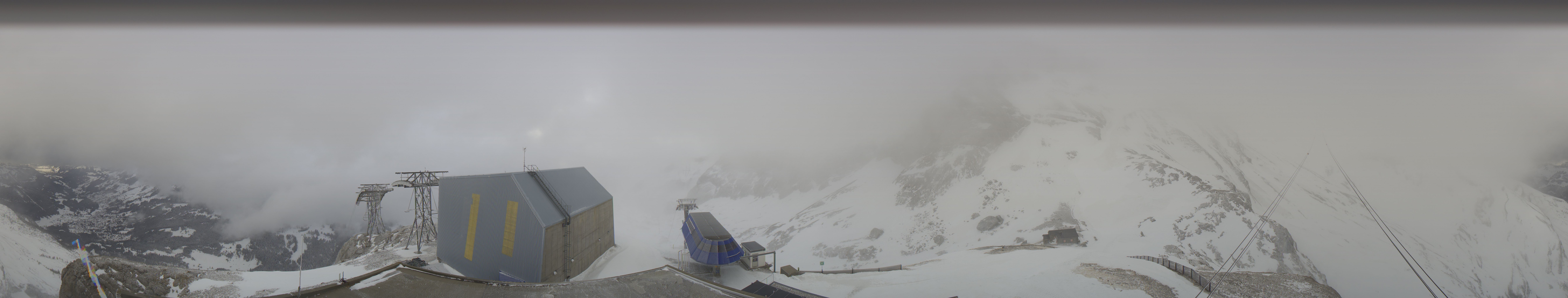 Archiv Foto Webcam Glacier 3000: Station Cabane
