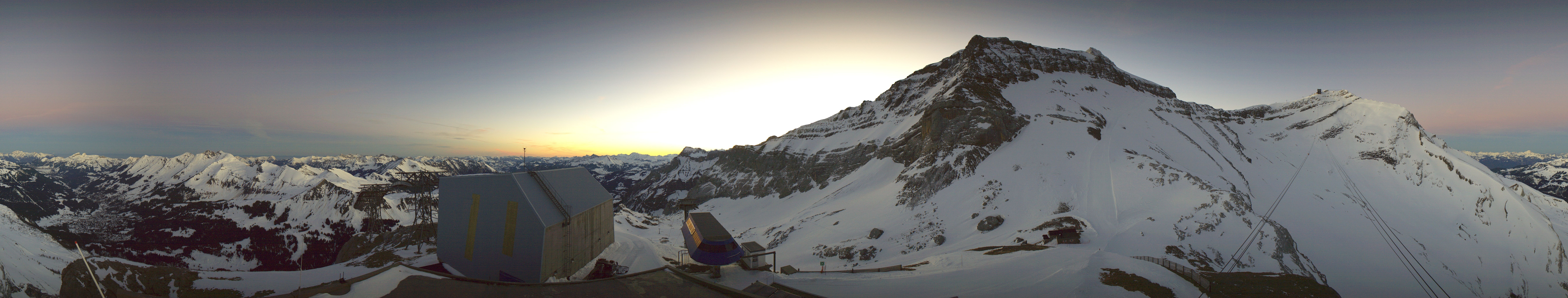 Archiv Foto Webcam Glacier 3000: Station Cabane