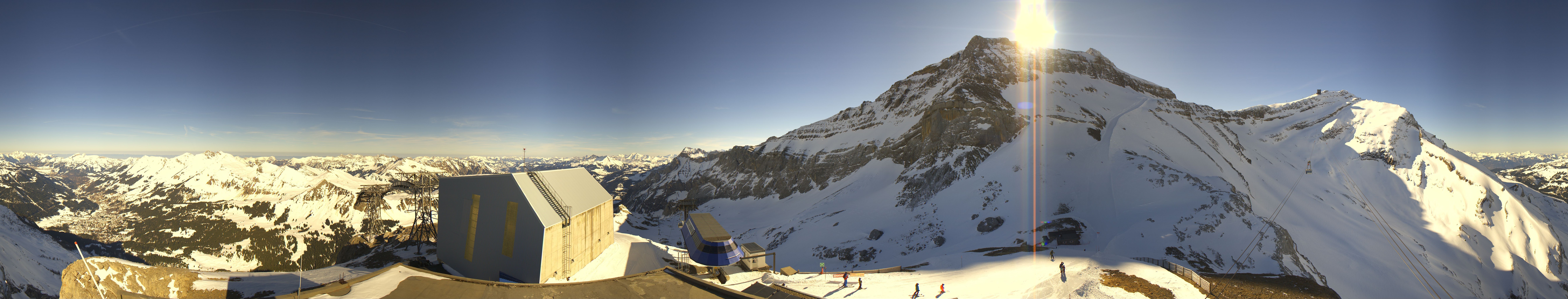 Archiv Foto Webcam Glacier 3000: Station Cabane