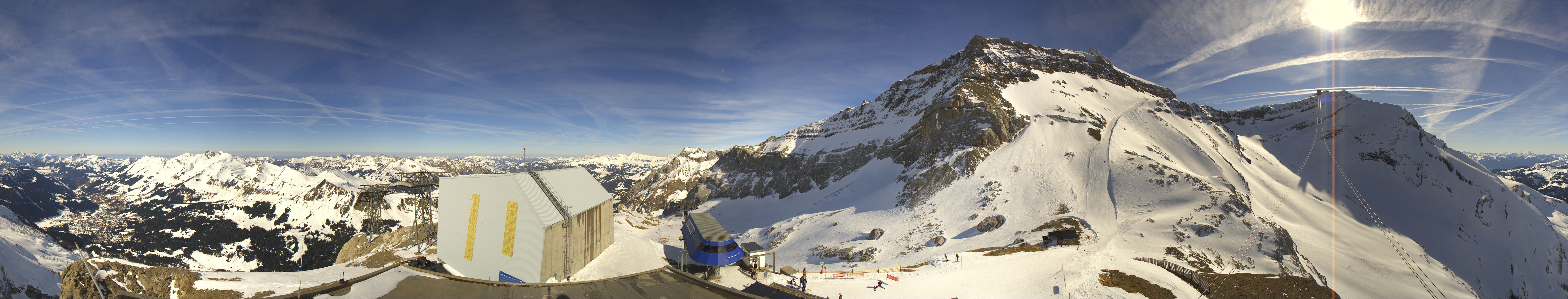 Archiv Foto Webcam Glacier 3000: Station Cabane