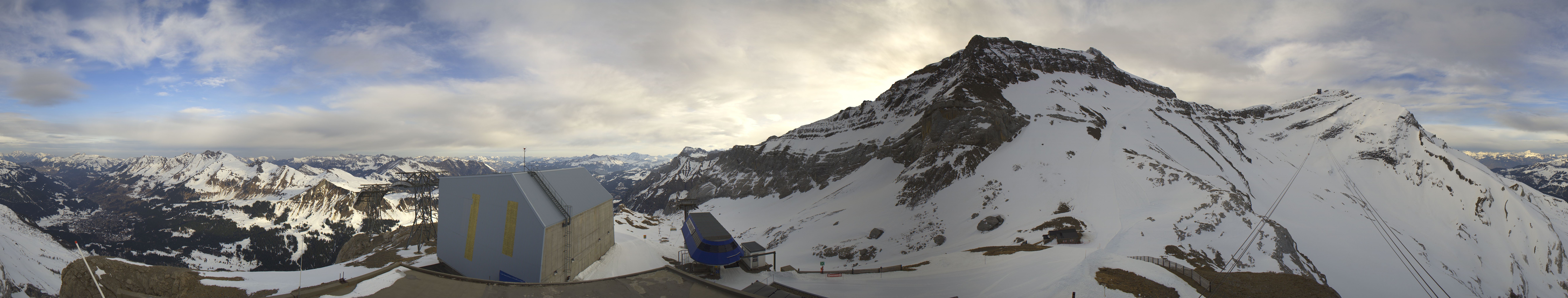 Archiv Foto Webcam Glacier 3000: Station Cabane