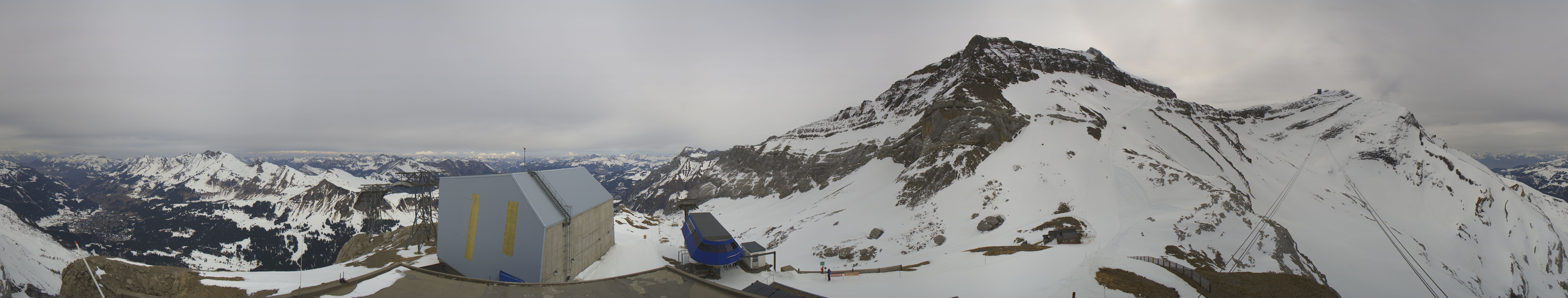 Archiv Foto Webcam Glacier 3000: Station Cabane