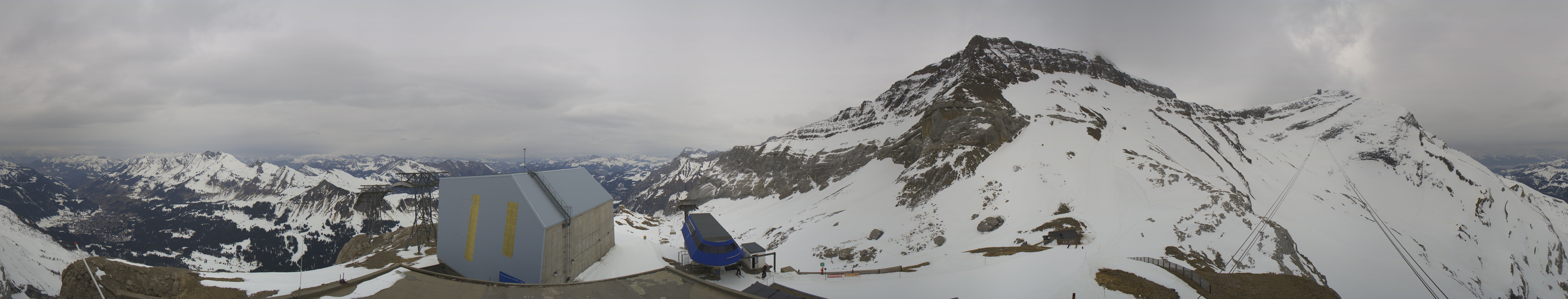 Archiv Foto Webcam Glacier 3000: Station Cabane