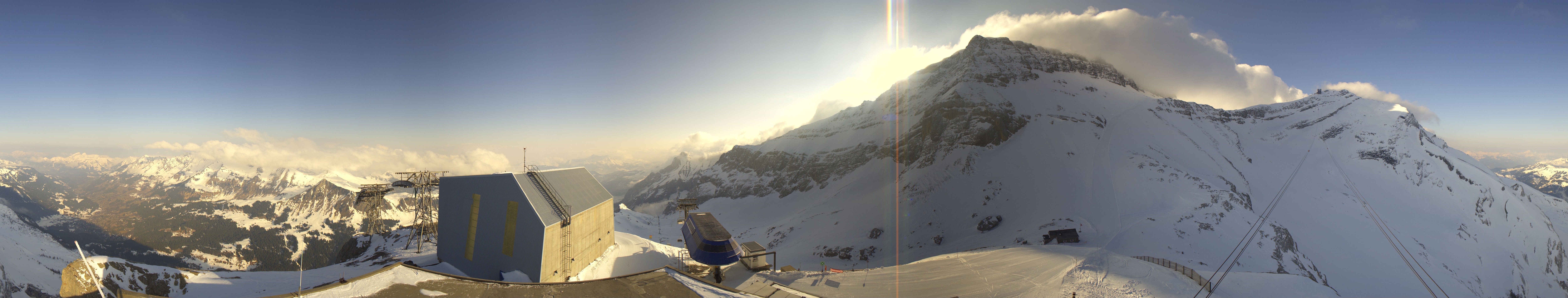 Archiv Foto Webcam Glacier 3000: Station Cabane