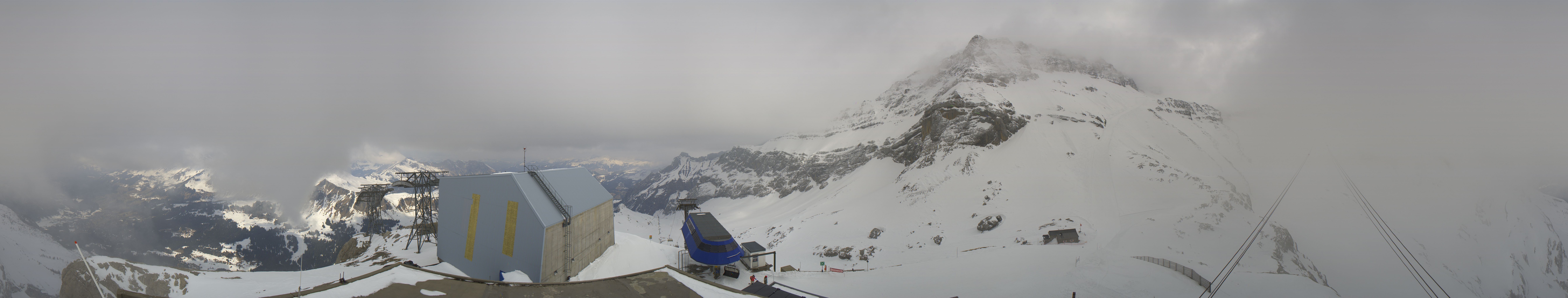 Archiv Foto Webcam Glacier 3000: Station Cabane