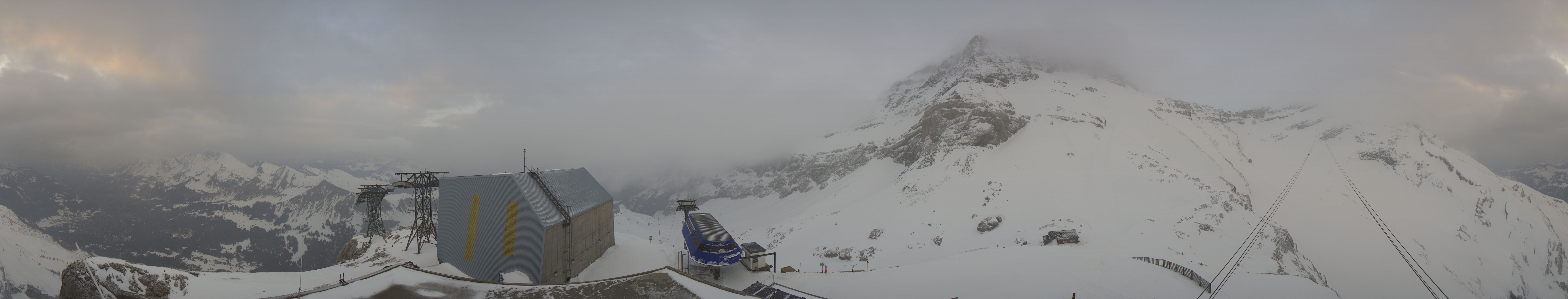 Archiv Foto Webcam Glacier 3000: Station Cabane