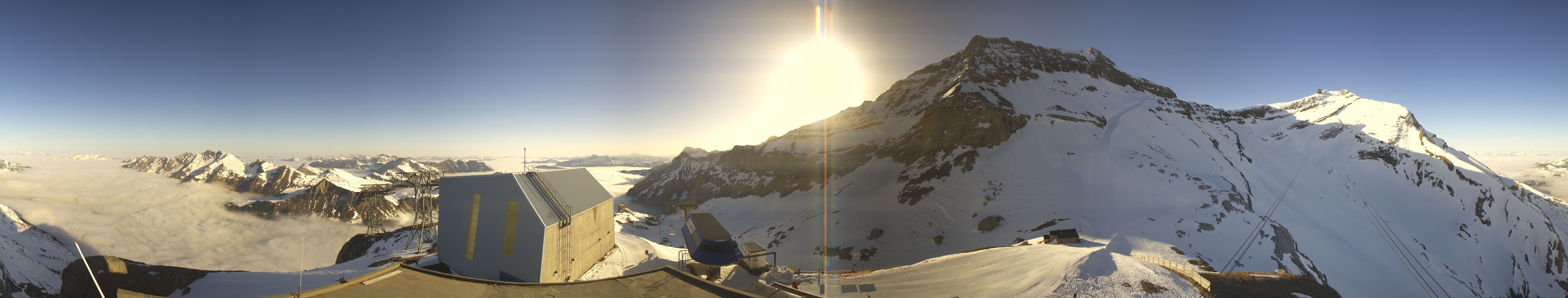 Archiv Foto Webcam Glacier 3000: Station Cabane