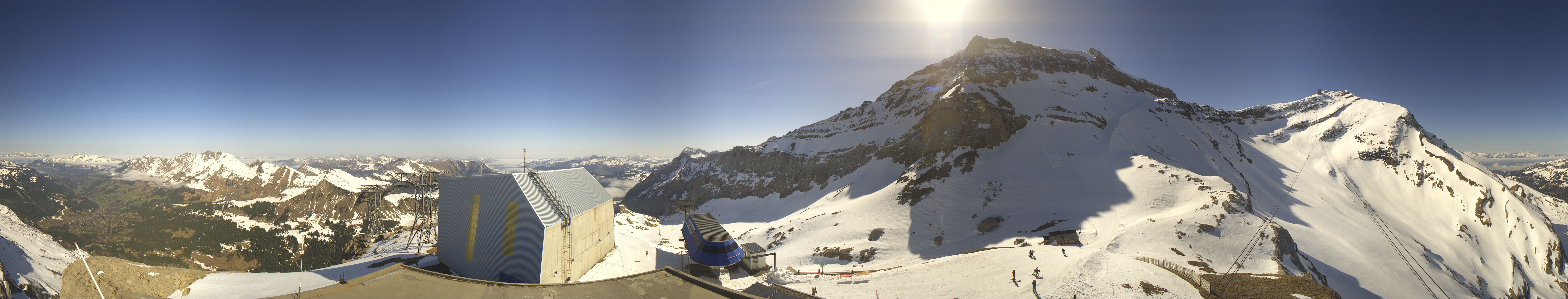 Archiv Foto Webcam Glacier 3000: Station Cabane