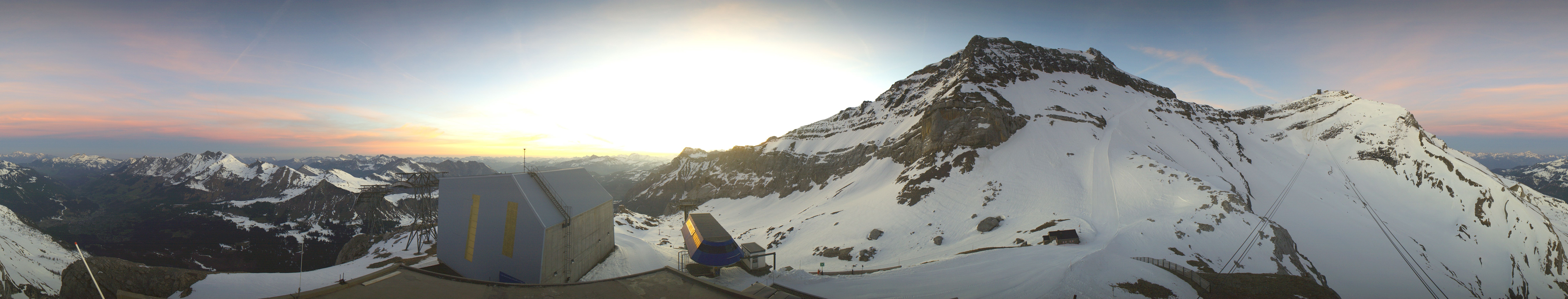 Archiv Foto Webcam Glacier 3000: Station Cabane