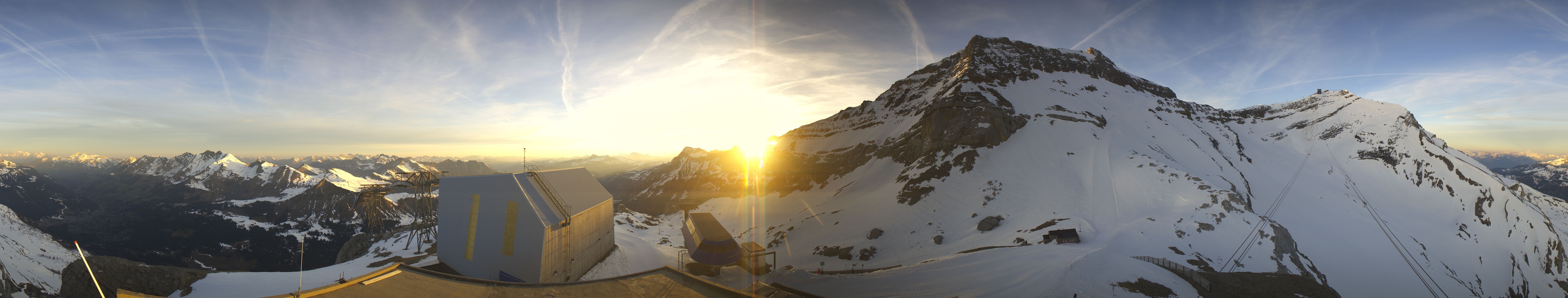 Archiv Foto Webcam Glacier 3000: Station Cabane