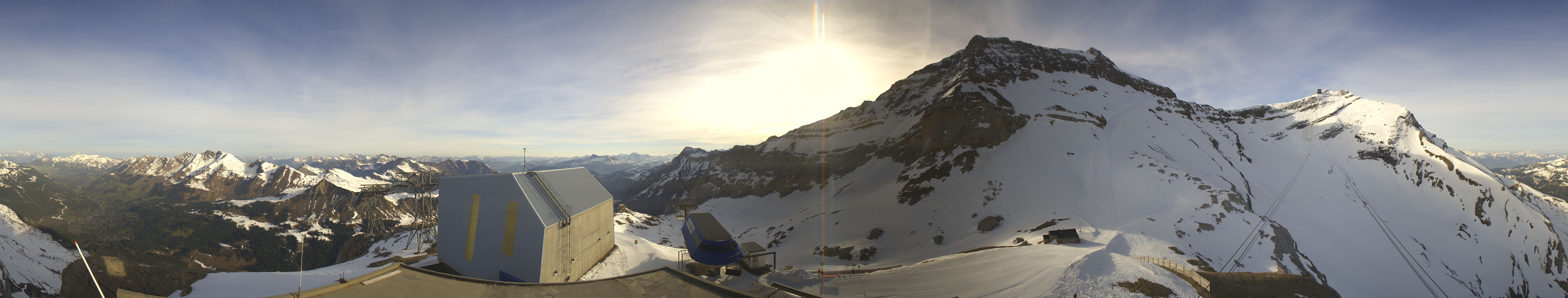 Archiv Foto Webcam Glacier 3000: Station Cabane