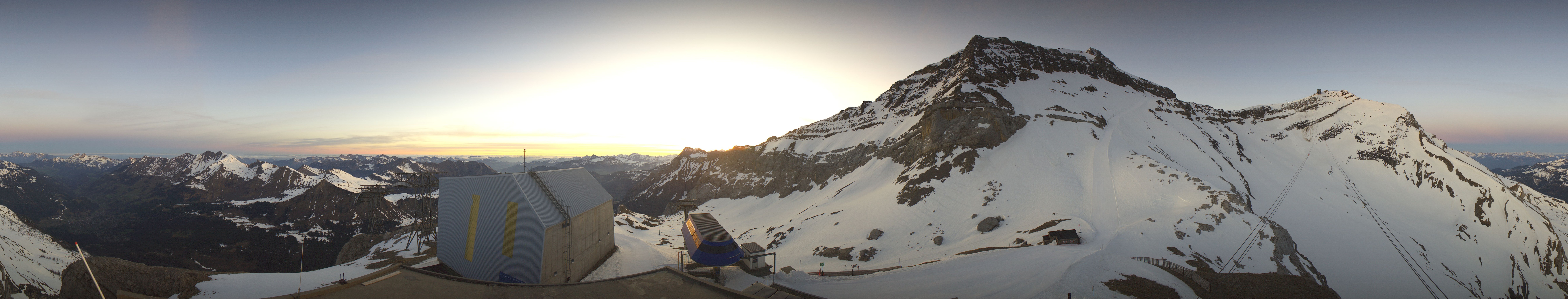 Archiv Foto Webcam Glacier 3000: Station Cabane