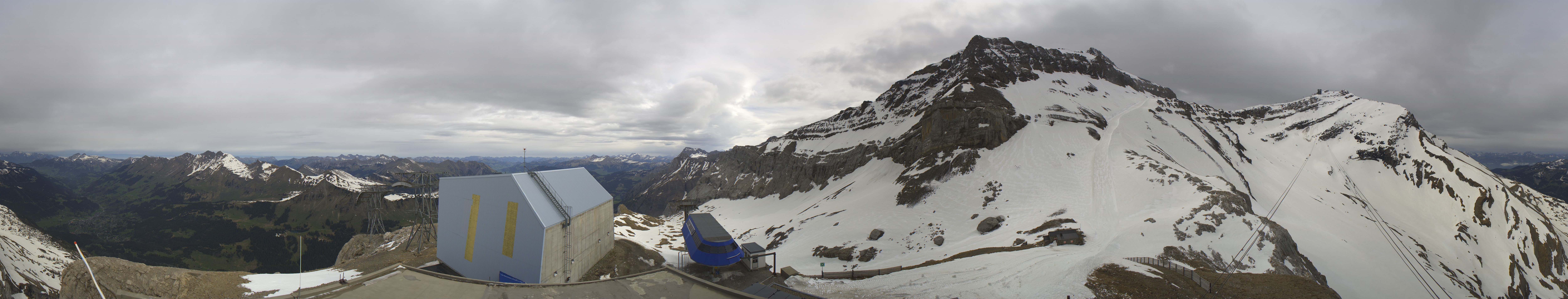 Archiv Foto Webcam Glacier 3000: Station Cabane