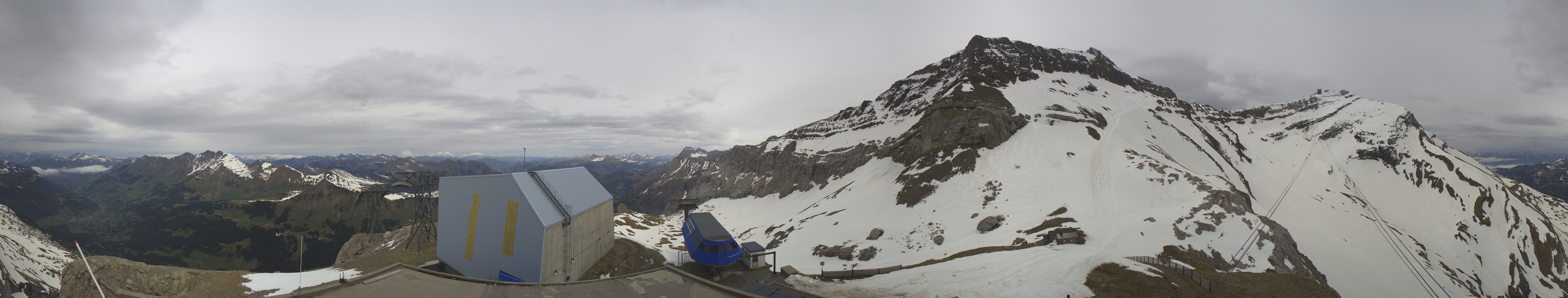 Archiv Foto Webcam Glacier 3000: Station Cabane