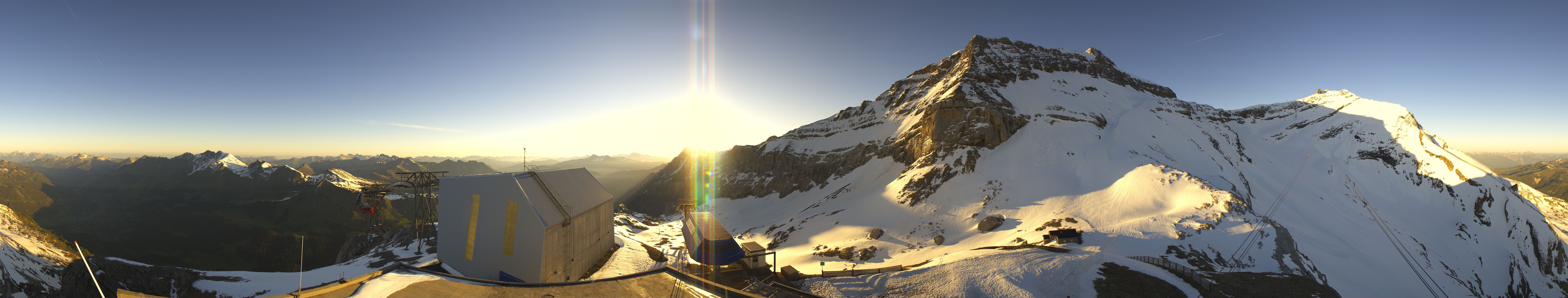 Archiv Foto Webcam Glacier 3000: Station Cabane