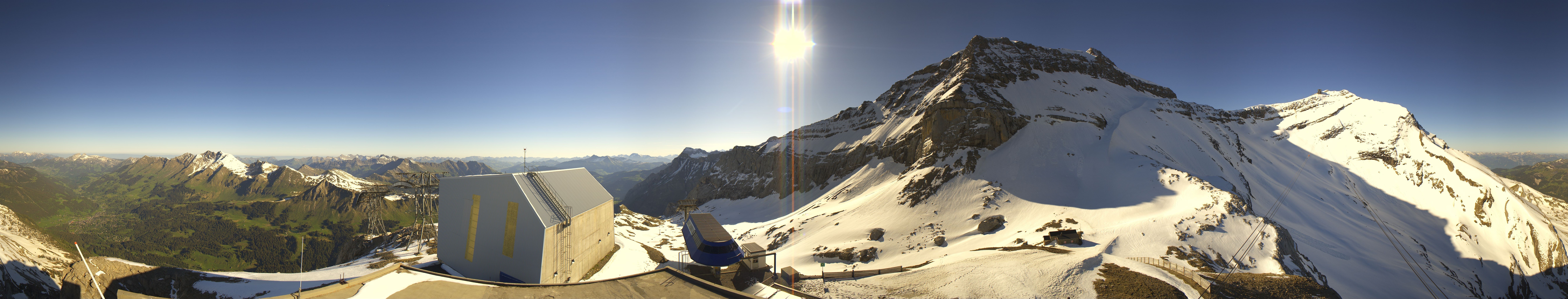 Archiv Foto Webcam Glacier 3000: Station Cabane