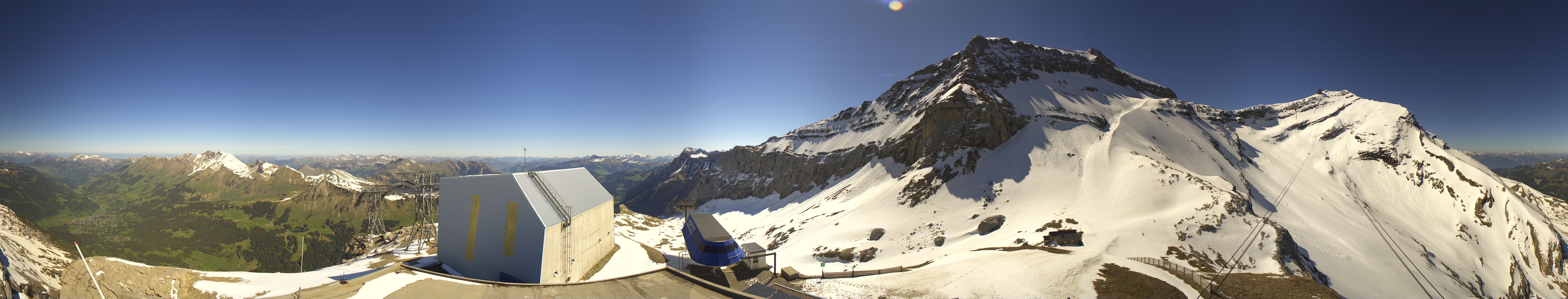 Archiv Foto Webcam Glacier 3000: Station Cabane