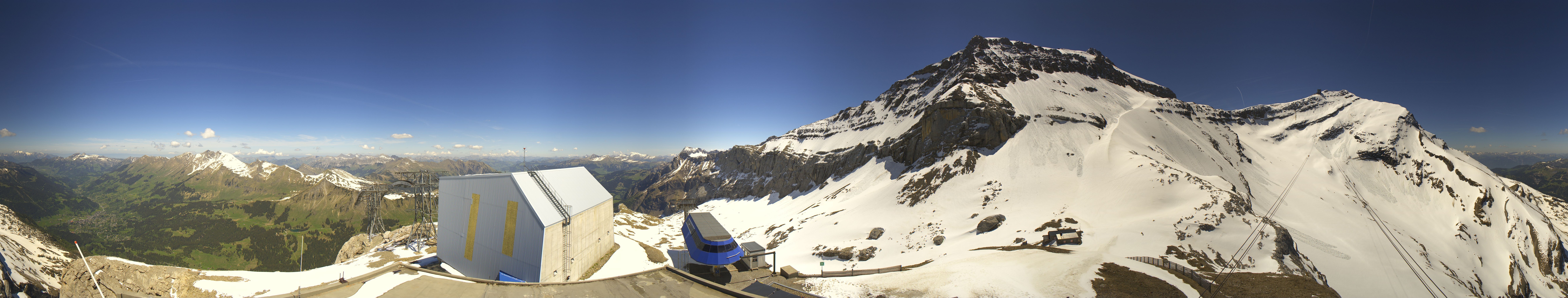 Archiv Foto Webcam Glacier 3000: Station Cabane