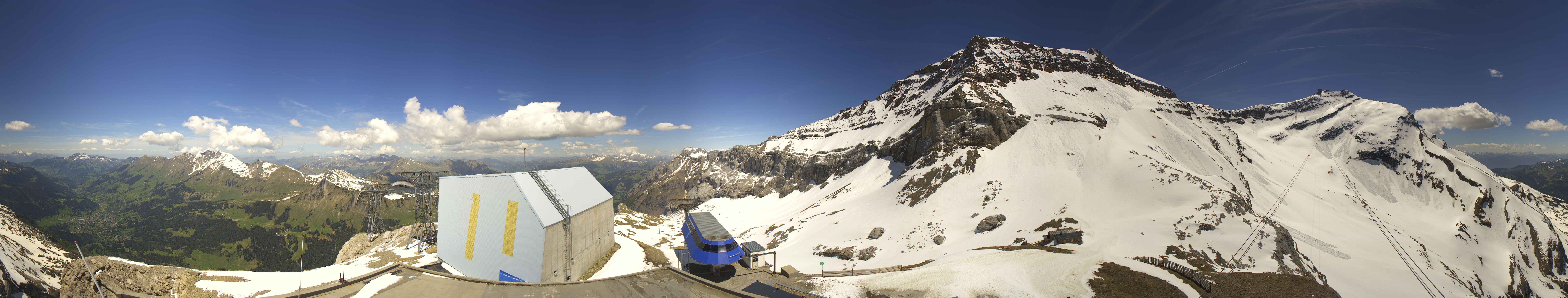 Archiv Foto Webcam Glacier 3000: Station Cabane