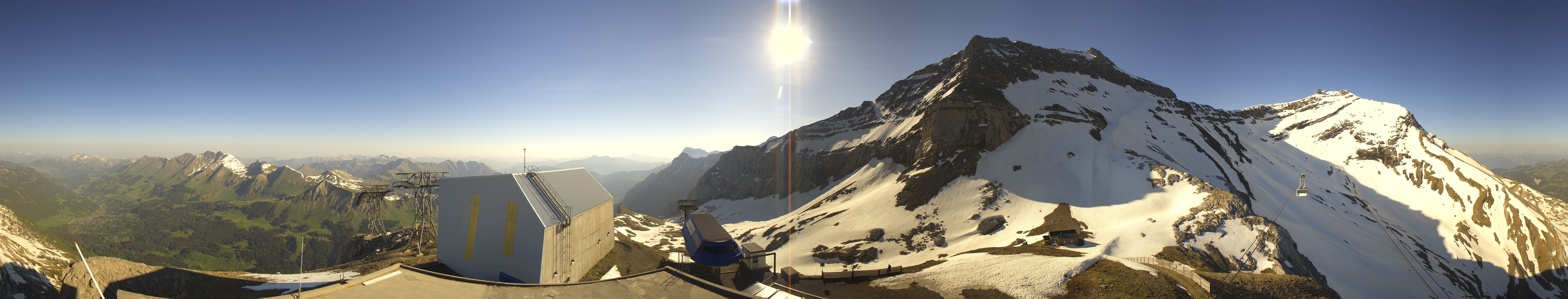 Archiv Foto Webcam Glacier 3000: Station Cabane