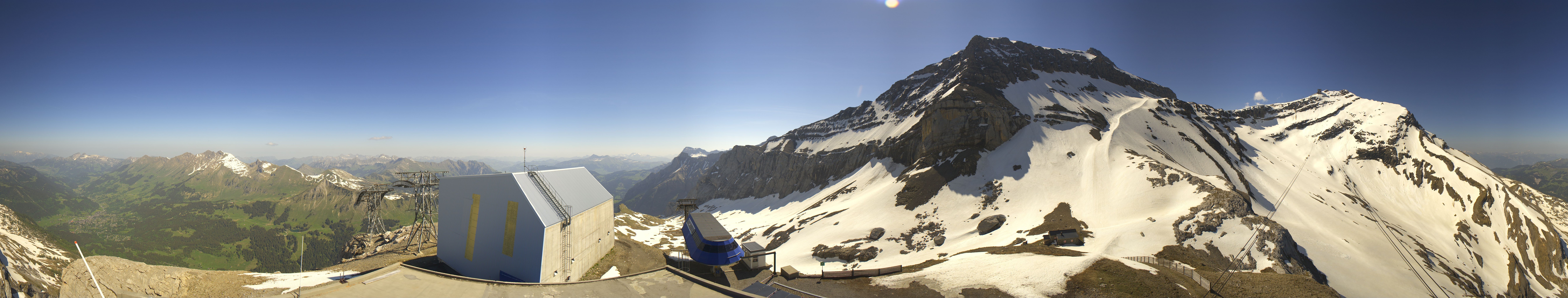 Archiv Foto Webcam Glacier 3000: Station Cabane
