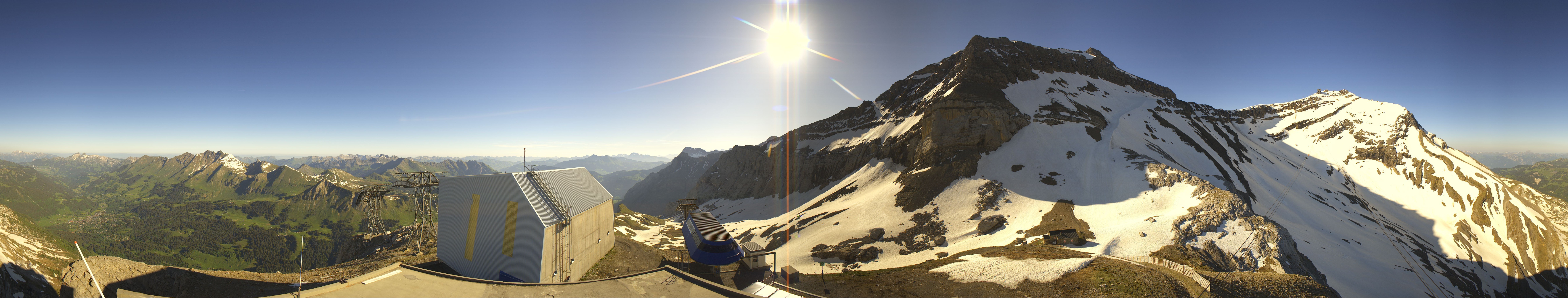 Archiv Foto Webcam Glacier 3000: Station Cabane