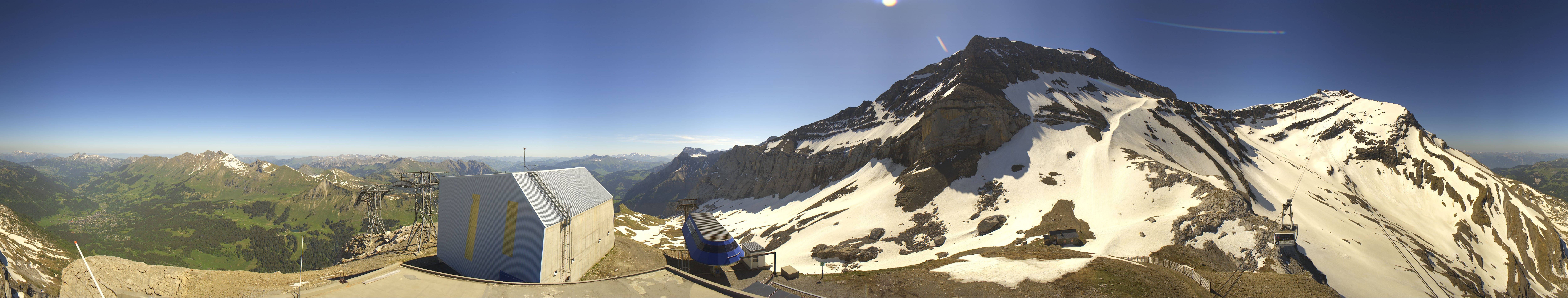 Archiv Foto Webcam Glacier 3000: Station Cabane