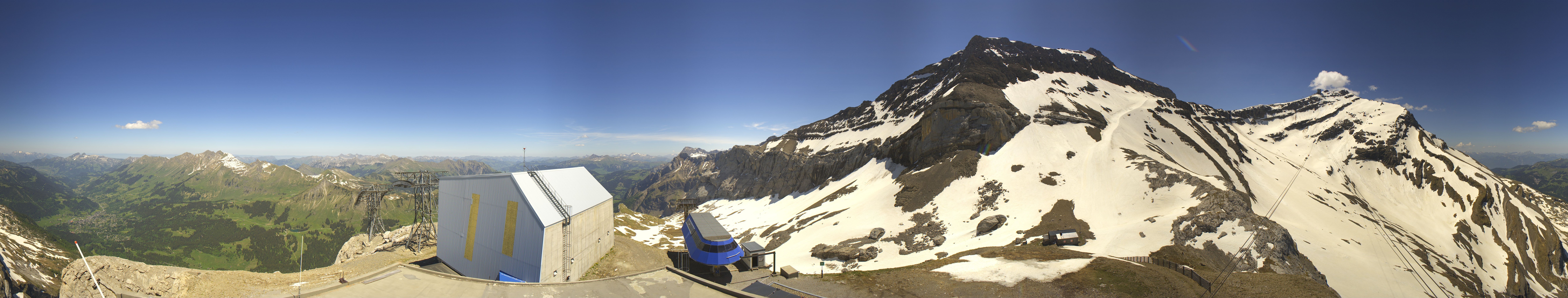 Archiv Foto Webcam Glacier 3000: Station Cabane